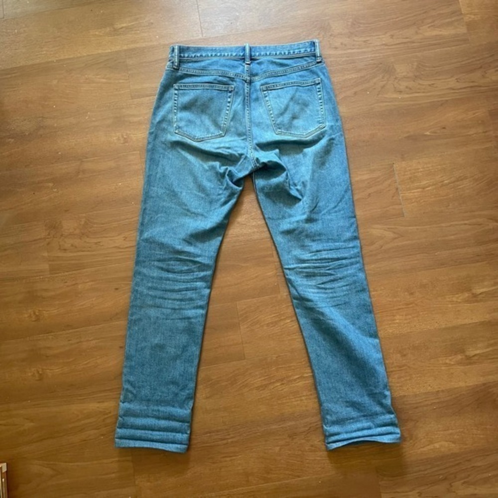 UNIQLO JEANS Mens 32x34 Straight‎ Fit Blue Denim Casual Comfort - Picture 4 of 5
